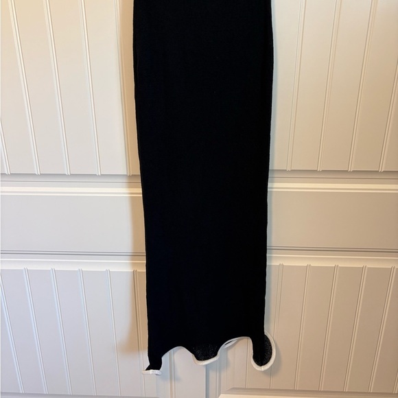 NWT Meshki Melodie Halter Knit Maxi Dress - Black/White size large - Picture 9 of 11